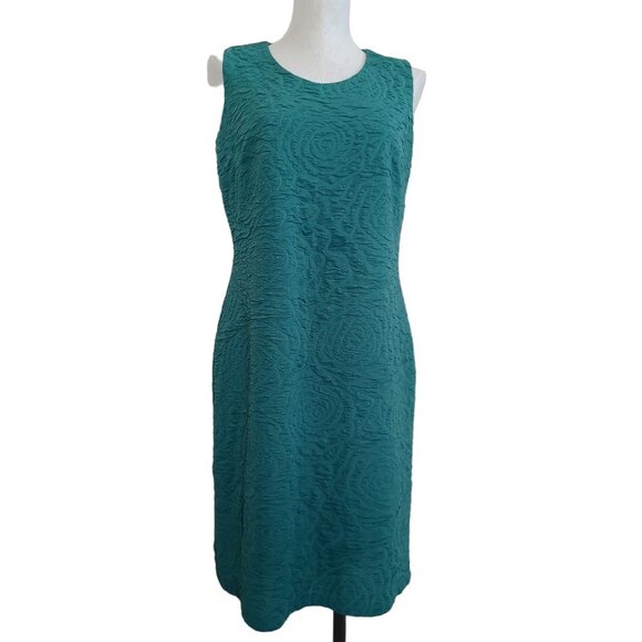 Very Vollbracht Shift‎ Dress Green Slim Fit Stretch Knit Womens Large - Picture 15 of 15